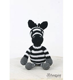 Zebra gemaakt van Scheepjes Catona 50 - 100 gram