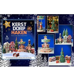 Compleet pakket kerstdorp haken gemaakt van Boeken poppen en dieren