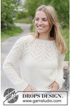 Breipatroon damestrui White Lotus Sweater met kantpatroon van andere kant