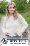 Breipatroon damestrui White Lotus Sweater met kantpatroon van andere kant