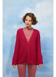 Damesvest met wijd uitlopende mouwen