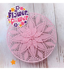 Mandala bloem Flower Power gemaakt van Ringen en frames