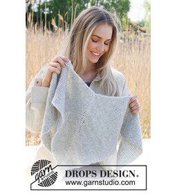 Driehoekige omslagdoek gemaakt van Drops Air