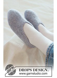 Warme gebreide en gevilte sloffen van pure wol