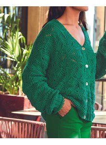 Damesvest met ajourpatroon