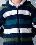 Breipatroon blouson met capuchon