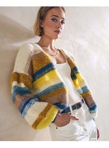 damesvest Carlotta met streeppatroon