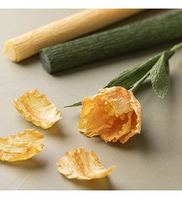 Tulp van papier gemaakt van Scharen en mesjes