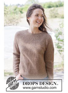 Naadloze gebreide trui met ronde pas | Top-down patroon