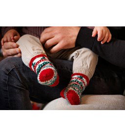 My First Christmas kerstsokken gemaakt van Handwerk accesoires