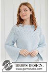 Breipatroon Luchtige gehaakte trui met kanten pas en picot details van andere kant