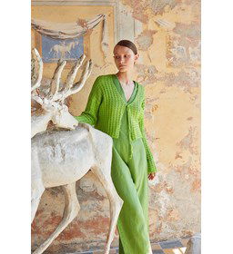 Damesvest met striksluiting gemaakt van Lang Yarns Wooladdicts Sunshine - Sunshine colour