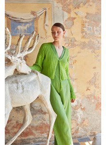 Damesvest met striksluiting