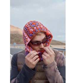 Balaklava met vierkanten gemaakt van Lang yarns Poseidon