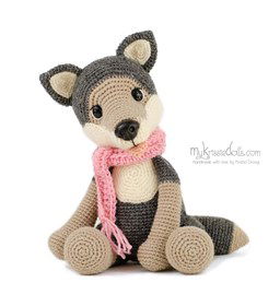 Knuffel Wolf gemaakt van Lang Yarns Jawoll