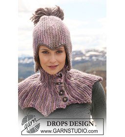 Muts met halswarmer gemaakt van knopen