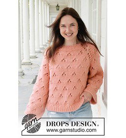 Sweet Cantaloupe Trui gemaakt van Drops Snow - Eskimo