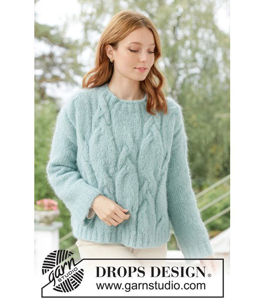 Breipatroon Oversized gebreide trui met kabels | Top-down patroon