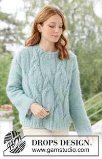 Oversized gebreide trui met kabels | Top-down patroon