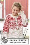 Breipatroon Nordic Flower Cardigan van andere kant