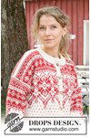 Breipatroon Nordic Flower Cardigan van andere kant