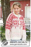 Breipatroon Nordic Flower Cardigan van andere kant