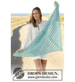 Omslagdoek gemaakt van Drops Baby Merino