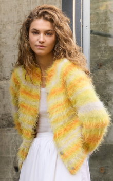 Harig meerkleurig damesvest