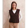 Mouwloos boucle vest
