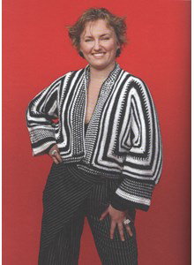 Kort damesvest De Streepjescode