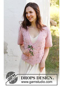 Dames wikkelvest met lage V-hals en korte mouwen.