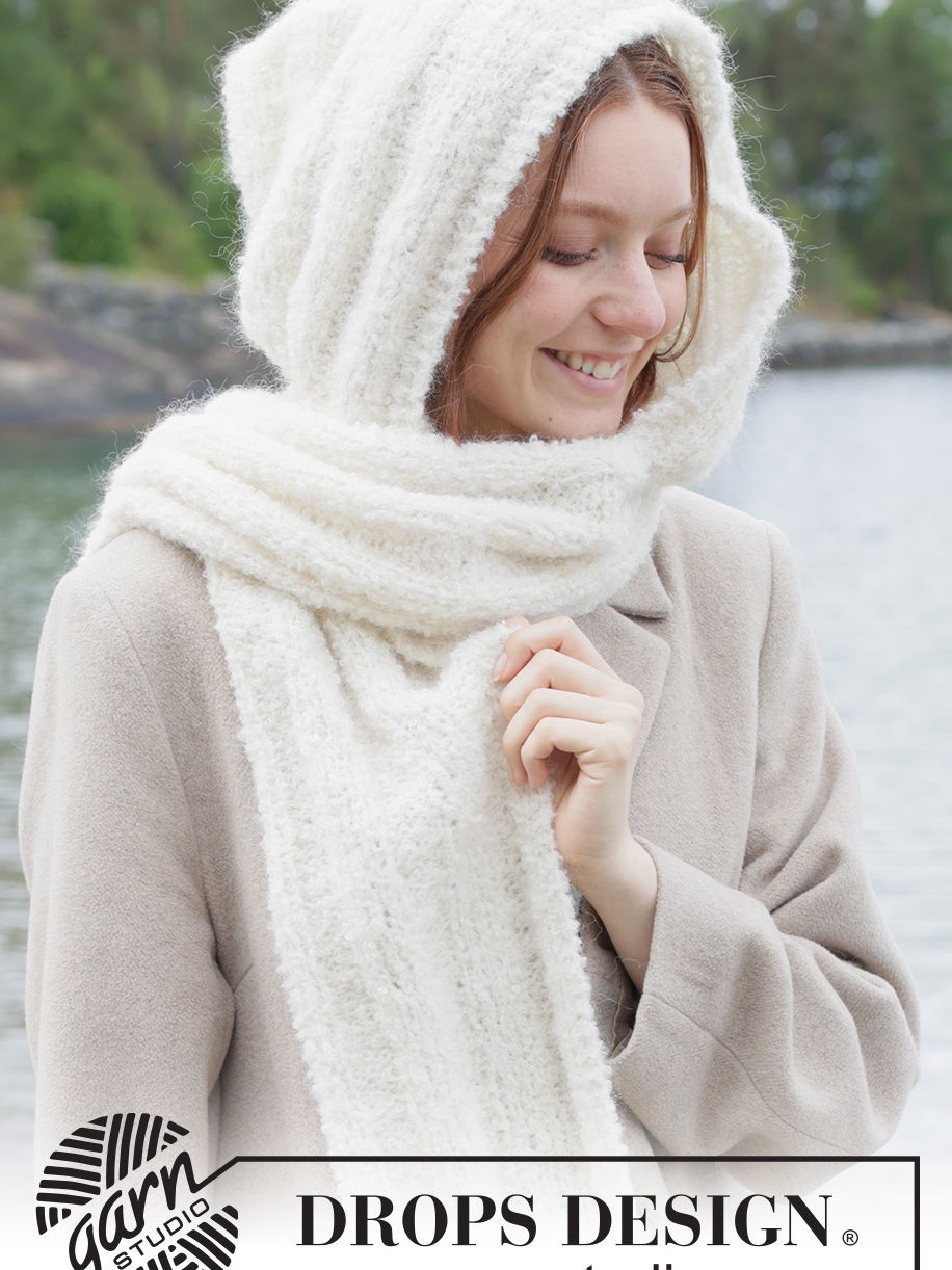 Luxe gebreide mutssjaal van alpaca en mohair