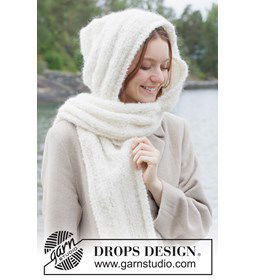 Luxe gebreide mutssjaal van alpaca en mohair gemaakt van rondbreinaald nr 6