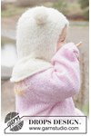 Breipatroon balaclava voor kinderen van Alpaca Bouclé van andere kant