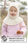 Breipatroon balaclava voor kinderen van Alpaca Bouclé van andere kant