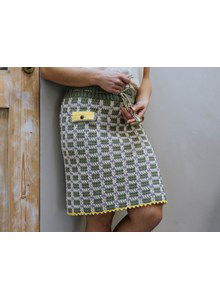 Damesrok in ruitpatroon