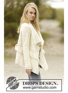 Vest met franjes en sjaalkraag