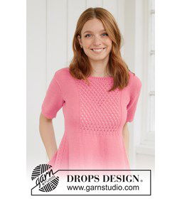 zomertrui met kantpatroon en a-lijn gemaakt van Handwerk accesoires