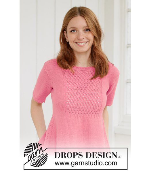 Breipatroon zomertrui met kantpatroon en a-lijn