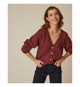 Damesvest met knoopsluiting gemaakt van Phildar Phil Disco