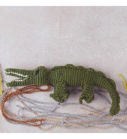 Minidier Krokodil gemaakt van Drops Karisma