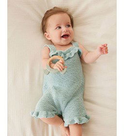 Kruippakje in ribbelsteek gemaakt van Phildar Phil Ocean