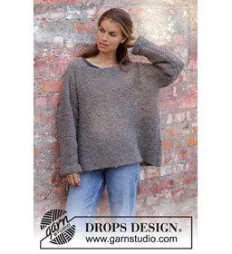 XL damestrui gemaakt van DROPS Alpaca Boucle