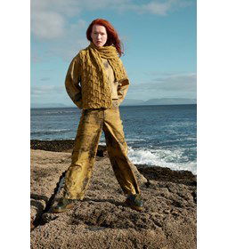 Sjaal in structuurpatroon gemaakt van Boeken Lang Yarns