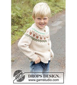 Kindervest met kerstpatroon gemaakt van Drops Daisy