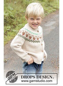 Kindervest met kerstpatroon