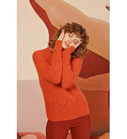 Damestrui met fantasiepatroon gemaakt van Lang Yarns Cashmere Light