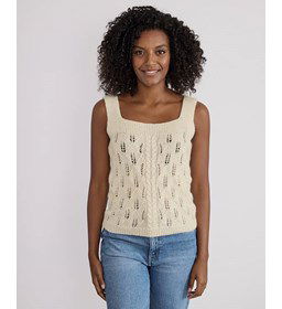 Dameshemdje met brede schouderbanden gemaakt van Phildar Phil Irise