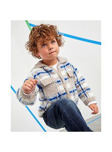 Geblokt kindervest met reverskraagje