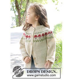 Kindervest met herfstpatroon gemaakt van Drops Karisma